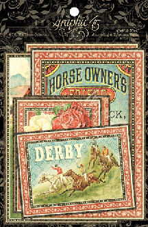 Graphic 45 Off To The Races Ephemera Cards