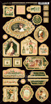 Graphic 45 Portrait Of A Lady Decorative Chipboard