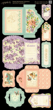 Graphic 45 Sweet Sentiments Tags & Pockets