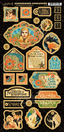 Graphic 45 Vintage Hollywood Decorative Chipboard