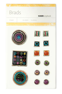 Kaiser Scrapbook Allsorts Epoxy Brads