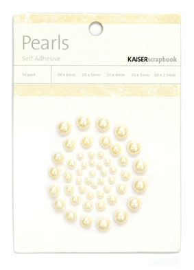 Kaiser Scrapbook Pearls Champagne