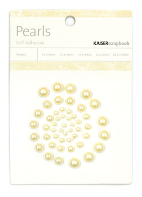 Kaiser Scrapbook Pearls Lemon