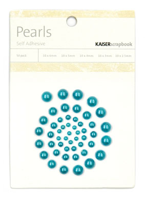 Kaiser Scrapbook Pearls Teal