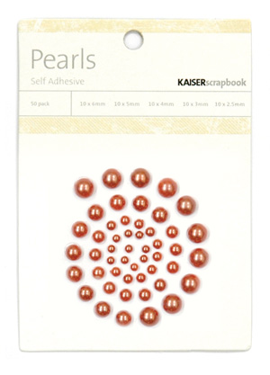 Kaiser Scrapbook Pearls Copper