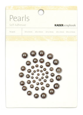 Kaiser Scrapbook Pearls Pewter