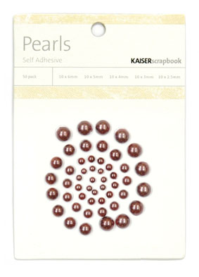 Kaiser Scrapbook Pearls Chocolate