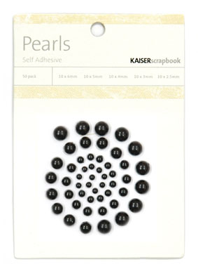 Kaiser Scrapbook Pearls Black