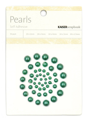 Kaiser Scrapbook Pearls Green