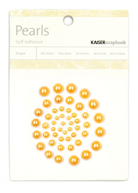 Kaiser Scrapbook Pearls Yellow
