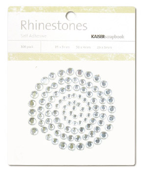 Kaiser Scrapbook Rhinestones Silver (Clear)
