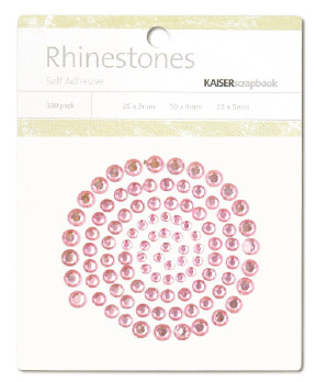 Kaiser Scrapbook Rhinestones Soft Pink