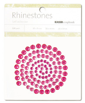 Kaiser Scrapbook Rhinestones Hot Pink