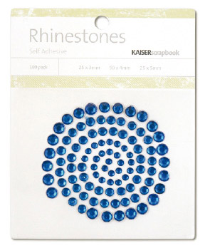 Kaiser Scrapbook Rhinestones Dark Blue