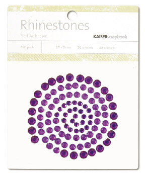 Kaiser Scrapbook Rhinestones Dark Purple