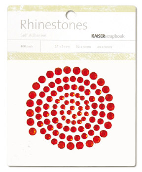 Kaiser Scrapbook Rhinestones Red