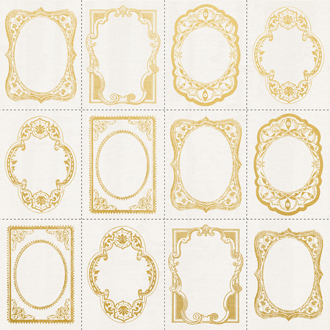 Kaisercraft Romantique Gold Frames Foil Cut-Outs