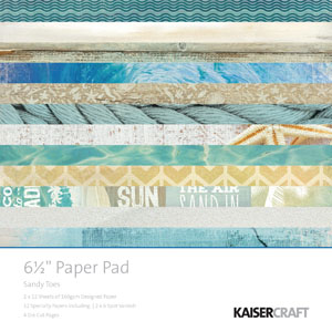 KaiserCraft Sandy Toes 6.5 x 6.5 Paper Pad