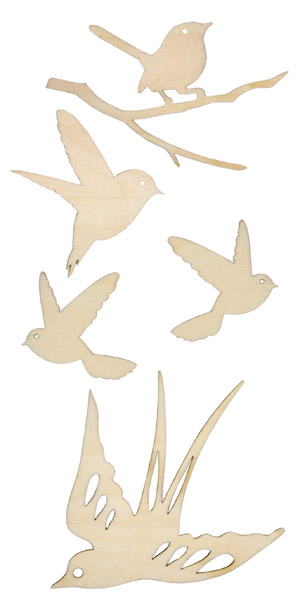 KaiserCraft Wood Flourishes Birds