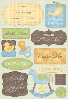 Karen Foster Baby Boy Cutie Pie Cardstock Stickers