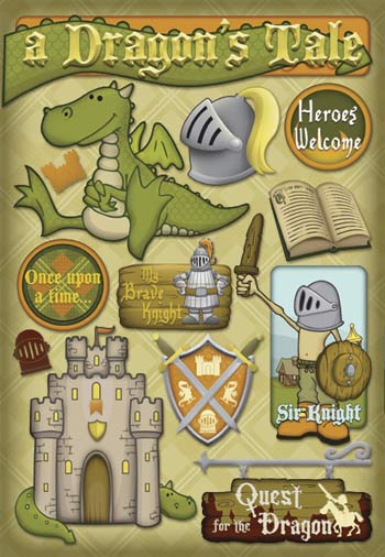 Karen Foster Dragon A Dragon's Tale Cardstock Stickers