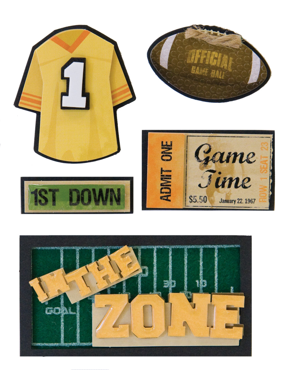 Karen Foster Football In The Zone Stacked Stickers