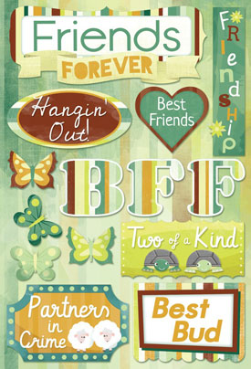 Karen Foster Friendship Friends Forever Cardstock Sticker