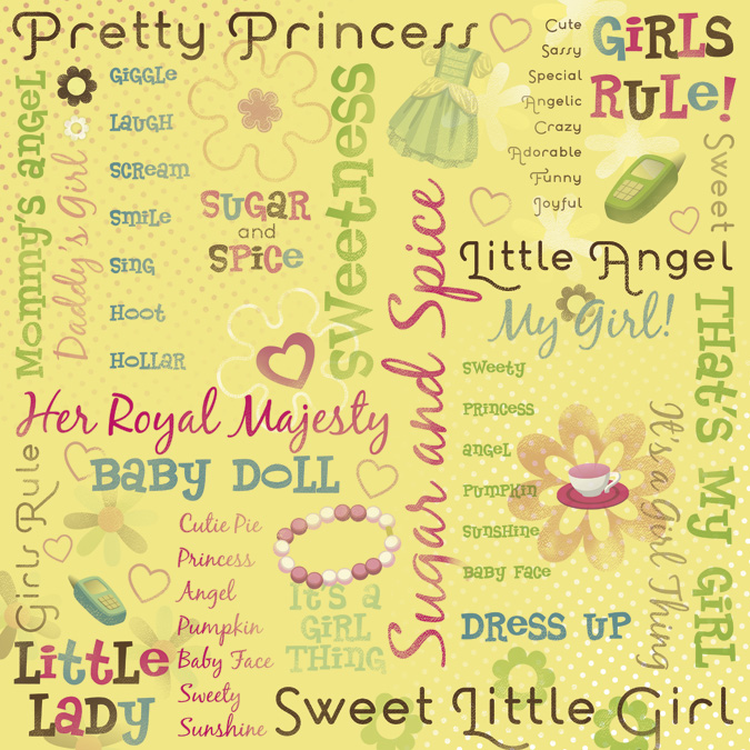 Karen Foster Little Girl Pretty Princess Collage