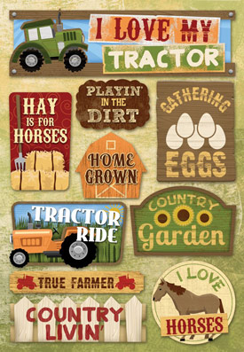 Karen Foster Love My Tractor Sticker