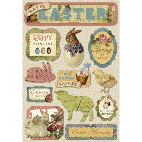 Karen Foster Vintage Easter Cardstock Stickers