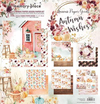 Memory-Place Kawaii Paper Goods Autumn Wishes 12x12 Paper Pad