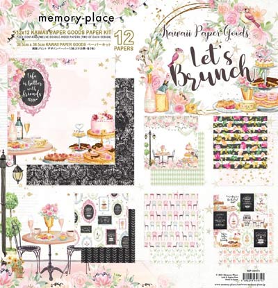 Memory-Pace Kawaii Paper Goods Let's Brunch 12x12 Pad