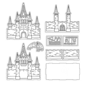 P13 Once Upon A Time CB Embellishments 3D Castle