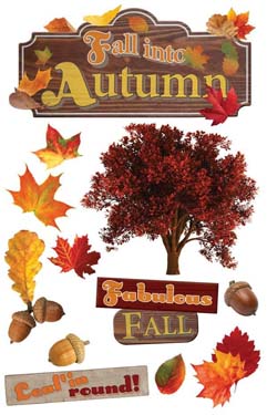 Paper House Productions Fall Into Autumn 3D Sticker