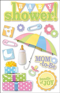 Paper House Productions Baby Shower 3D Sticker