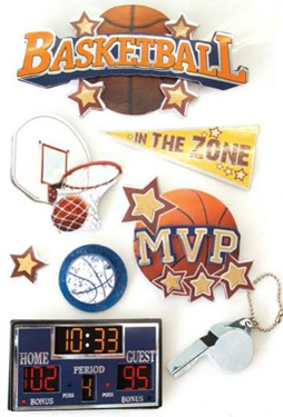 Paper House Productions Basketball 3D Sticker
