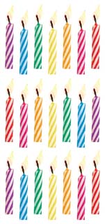 Paper House Productions Birthday Candles Puffy Stickers