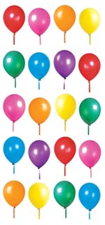 Paper House Productions Birthday Balloons Puffy Stickers