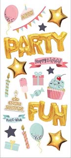 Paper House Productions Birthday Party Puffy Stickers