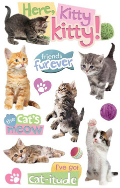 Paper House Productions Here Kitty Kitty 3D Sticker