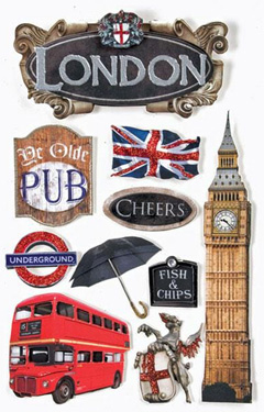 Paper House Productions Discover England London 3D Sticker