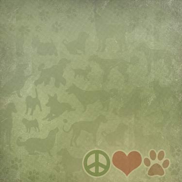 Paper House Productions Dog Peace Love Paw