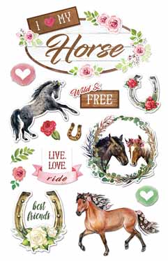 Paper House Productions I Love My Horse 3D Sticker
