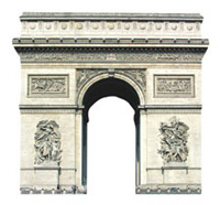 Paper House Productions Paris Arc De Triomphe Mini Cut Out