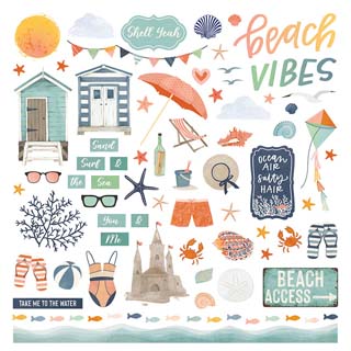 PhotoPlay Beach Vibes 12x12 Element Sticker