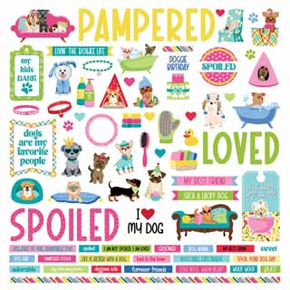PhotoPlay Pampered Pooch 12x12 Element Sticker