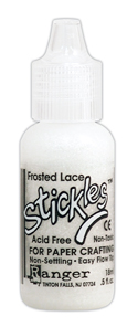 Ranger Ink Stickles Glitter Glue Froated Lace