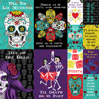 Reminisce Dia De Los Muertos 12x12 Sticker