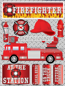 Reminisce Firefighter 3D Sticker