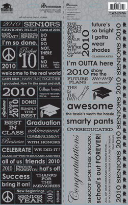 Reminisce Graduation 2010 Celebration Quote Sticker